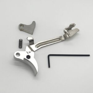 Alternative view of ⚡ New: MP5 GLOCK FRT V2 6061 ALUMINUM TRIGGER BAR KIT, SILVER CURVE, GEN 1 2 3 4, 9mm, .40, .357