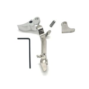 ⚡ New: MP5 GLOCK FRT V2 6061 ALUMINUM TRIGGER BAR KIT, SILVER CURVE, GEN 1 2 3 4, 9mm, .40, .357